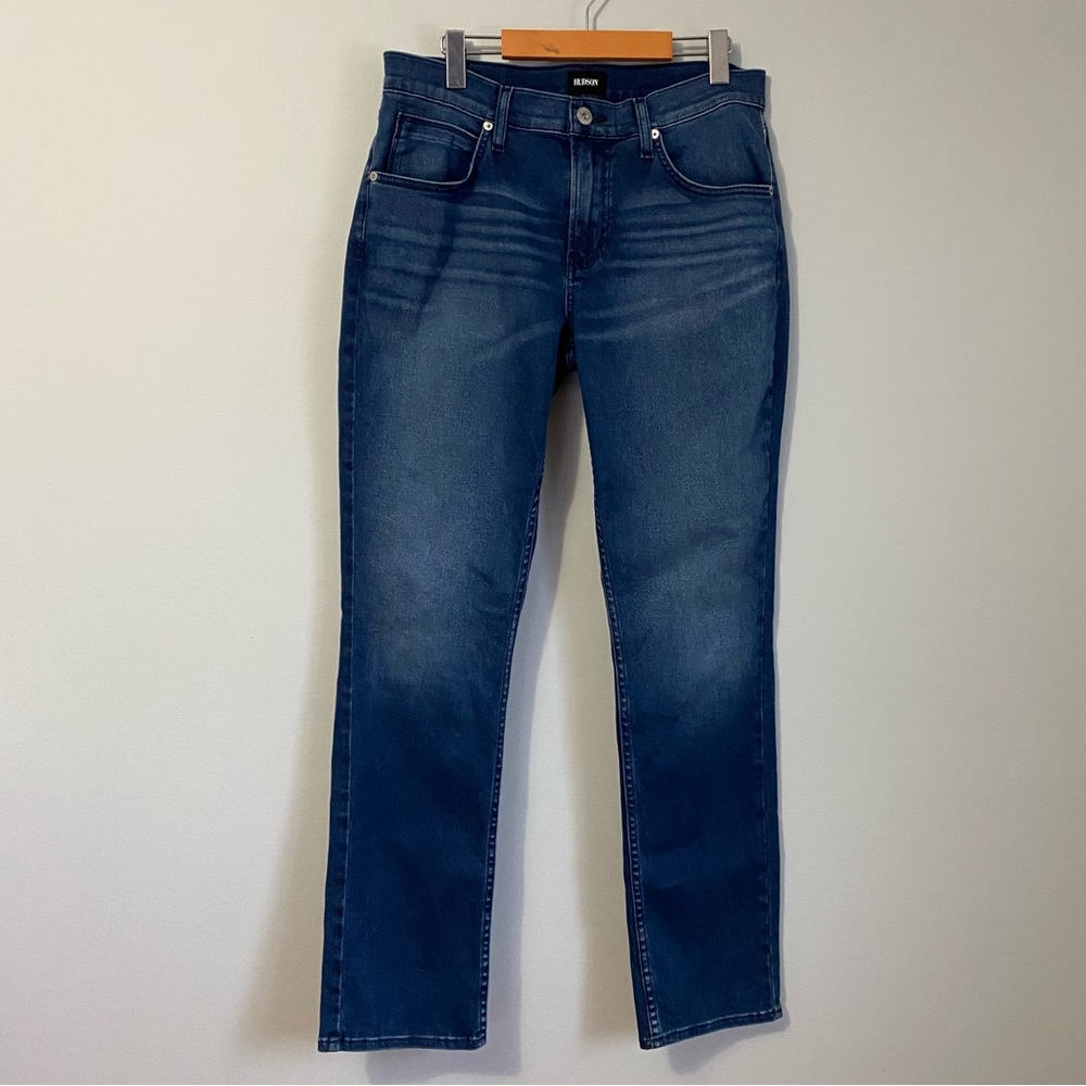 Hudson Denim Byron Straight Leg Jean in Faded Blue